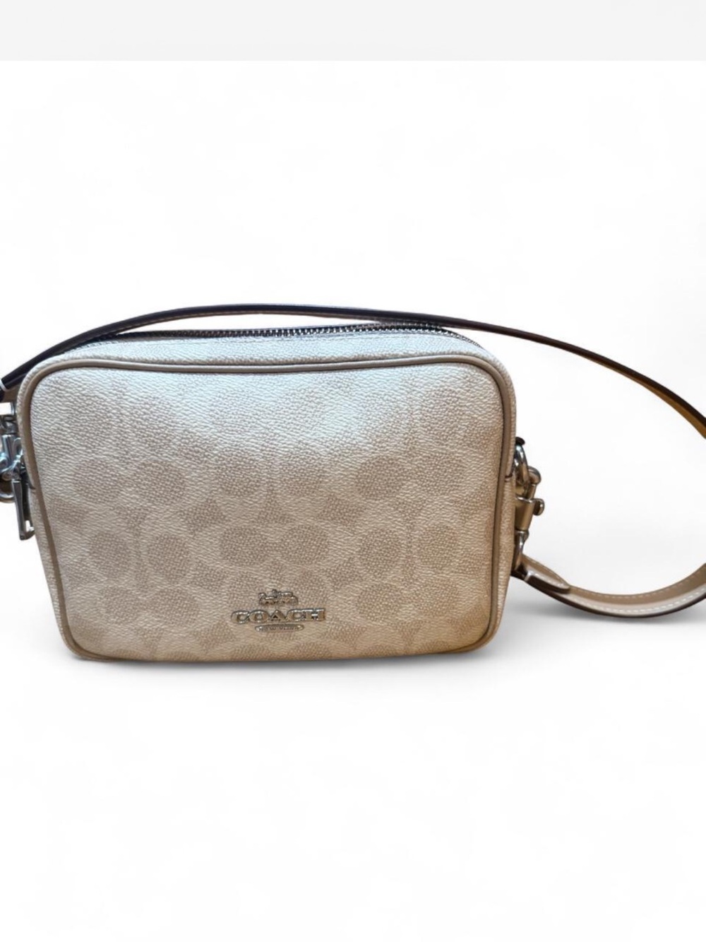 Coach Mini Carey Crossbody Bag in Light Taupe